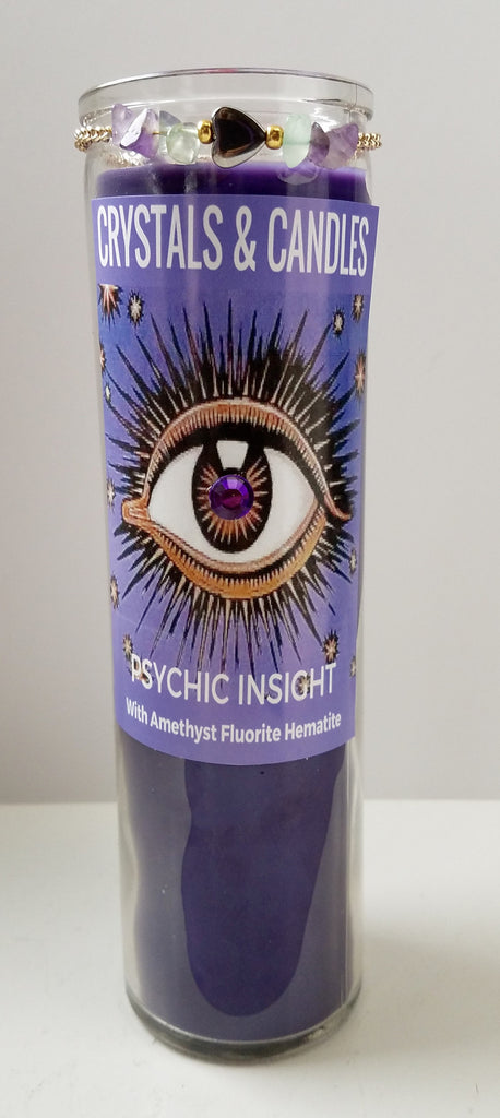 Crystal & Candles- Psychic Development Hand Poured Meditation Candles W/ Special Surprise Gift Inside