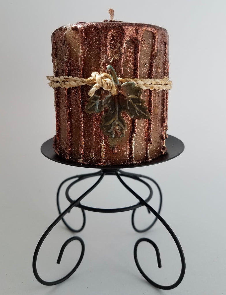 Fall Into Success Dripped Pillar Candle